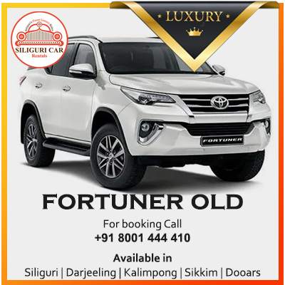 Fortuner car rentals in siliguri