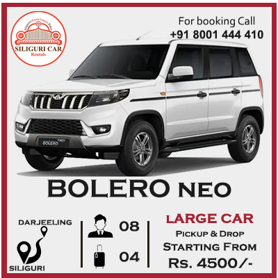 Siiguri to Darjeeling Bolero neo car rentals