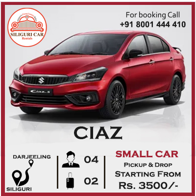 Siliguri to Darjeeling Maruti Ciaz car rental