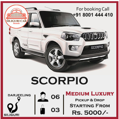 Siliguri to Darjeeling Scorpio car rental