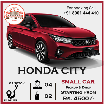 Siliguri to Gangtok Honda City car rentals